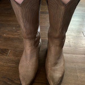 FRYE Billy Stitch Italian Leather Pull On Western Boot